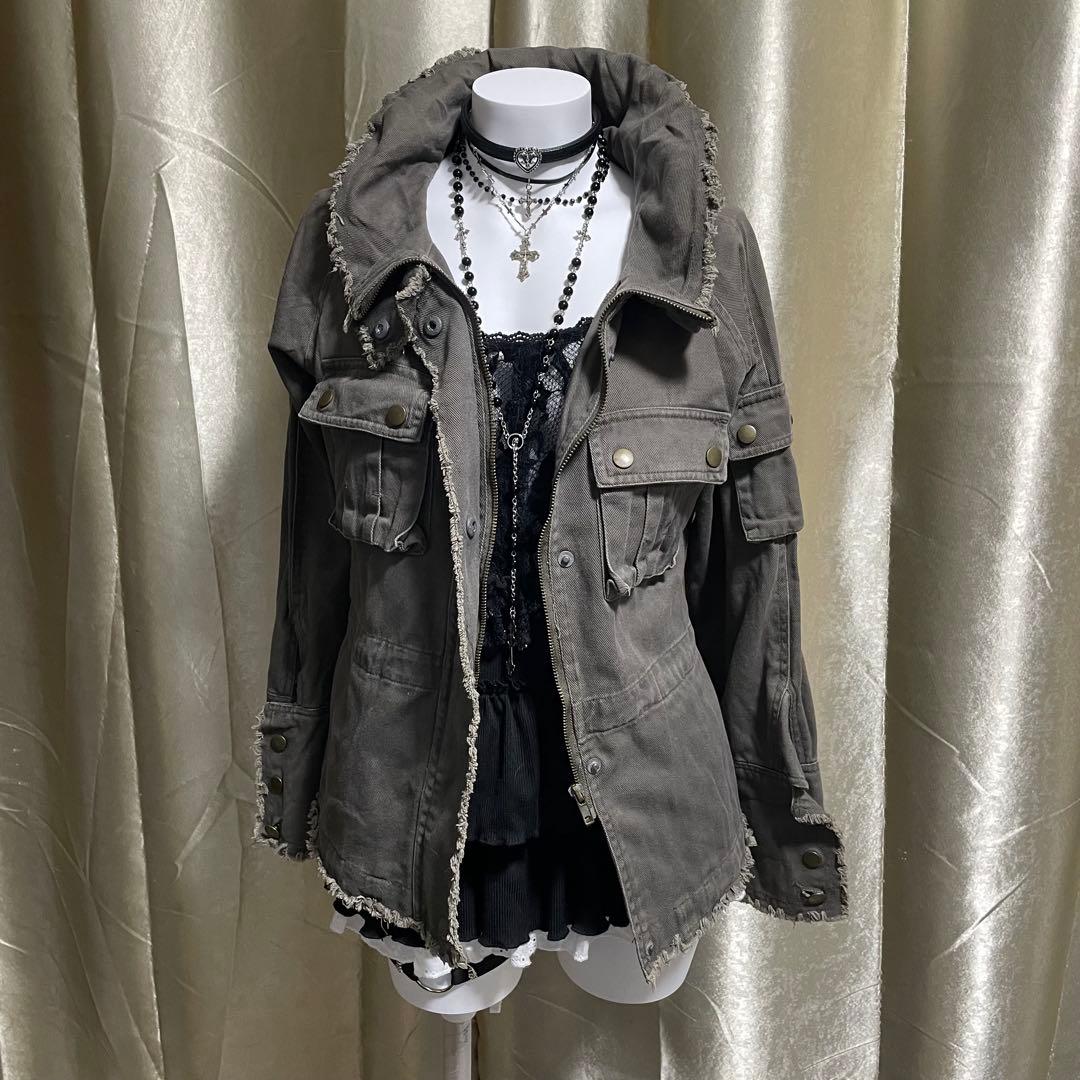 ミリタリージャケット ダメージ grunge 平成ギャル archive