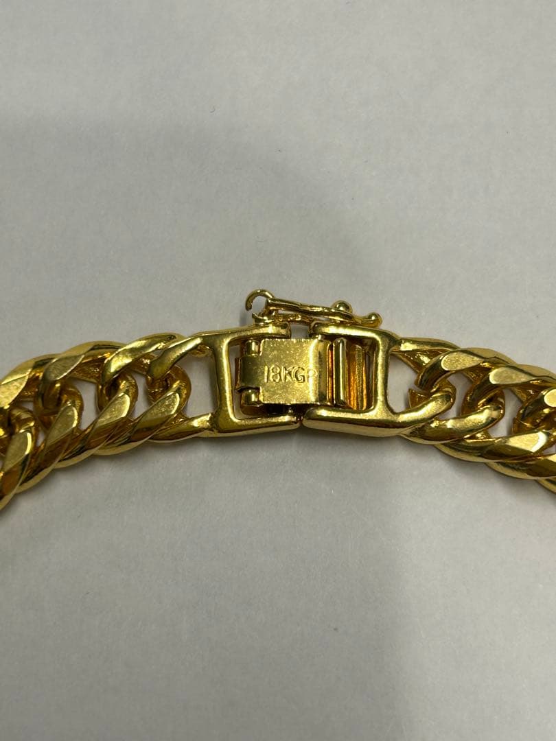 【美品】18KGP 喜平ネックレス　ゴールド 刻印　チェーン