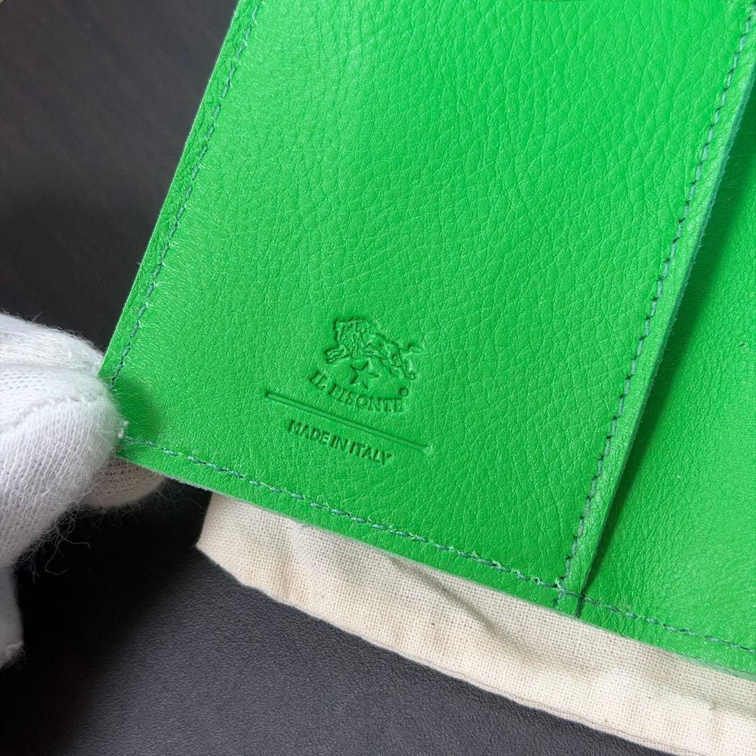 ショッパー付き【新品未使用】イルビゾンテ 二つ折り 財布 グリーン系