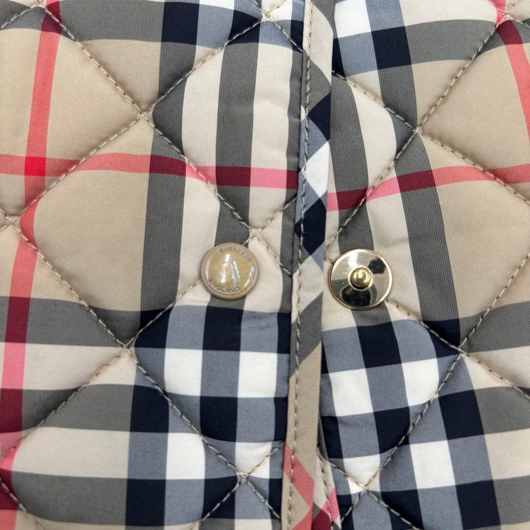 BURBERRY チェック柄キルティングジャンバースカート92cm