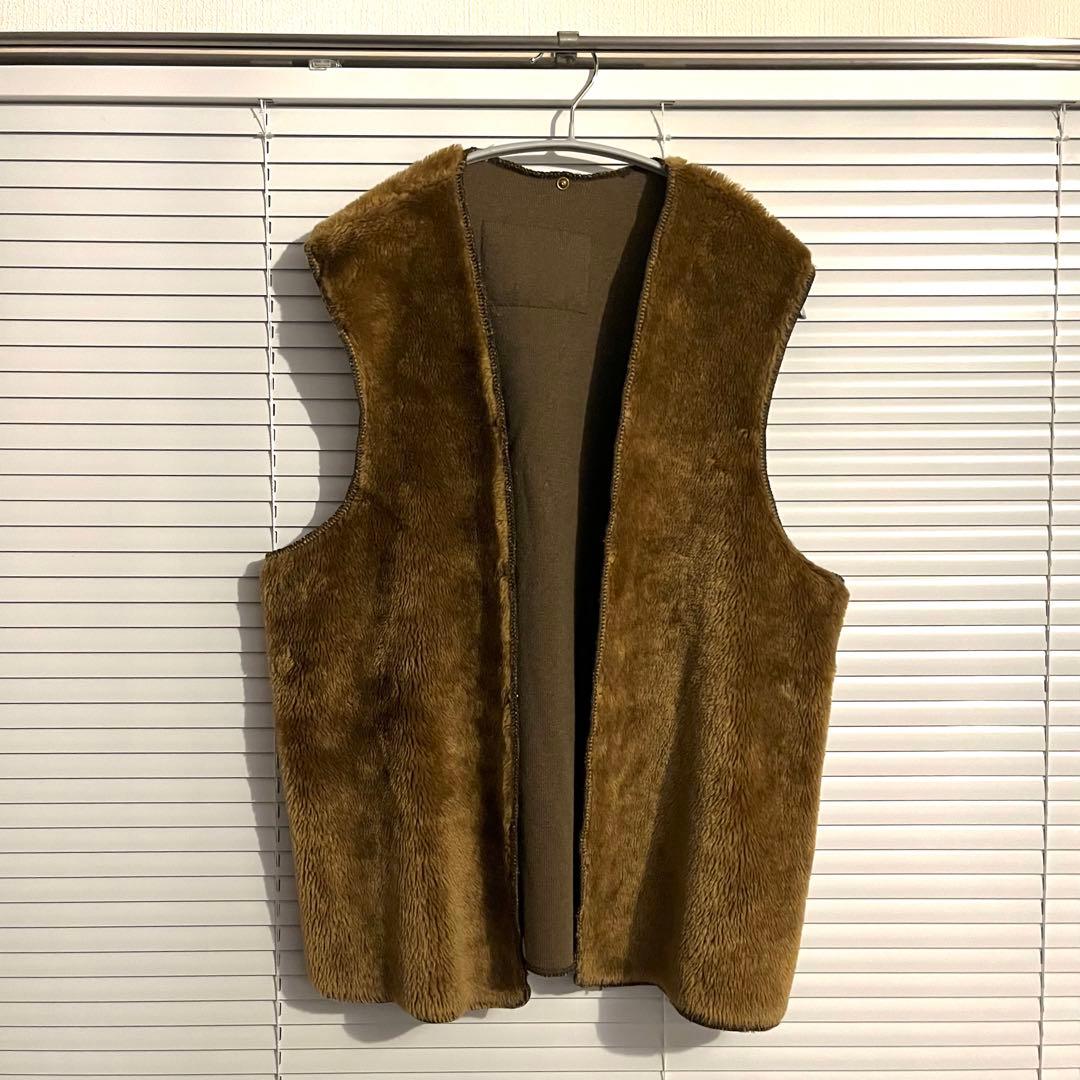 90s Barbour バブアー ライナー ベスト フェイクファー ボア 38