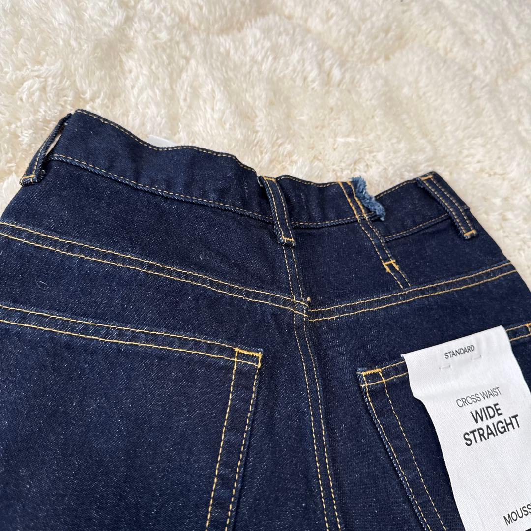 新品未使用☆ moussy CROSS WAIST WIDE STRAIGHT