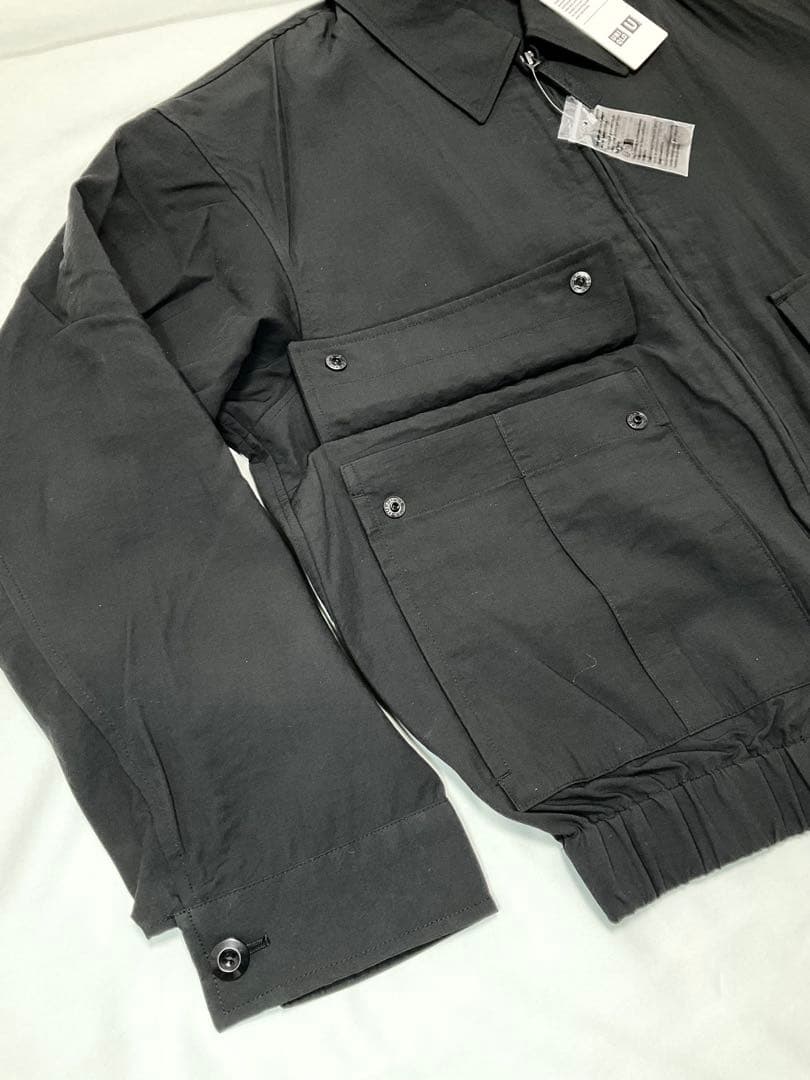 新品 ユニクロU ショートブルゾン　Mサイズ ブラック　UNIQLOU　2026