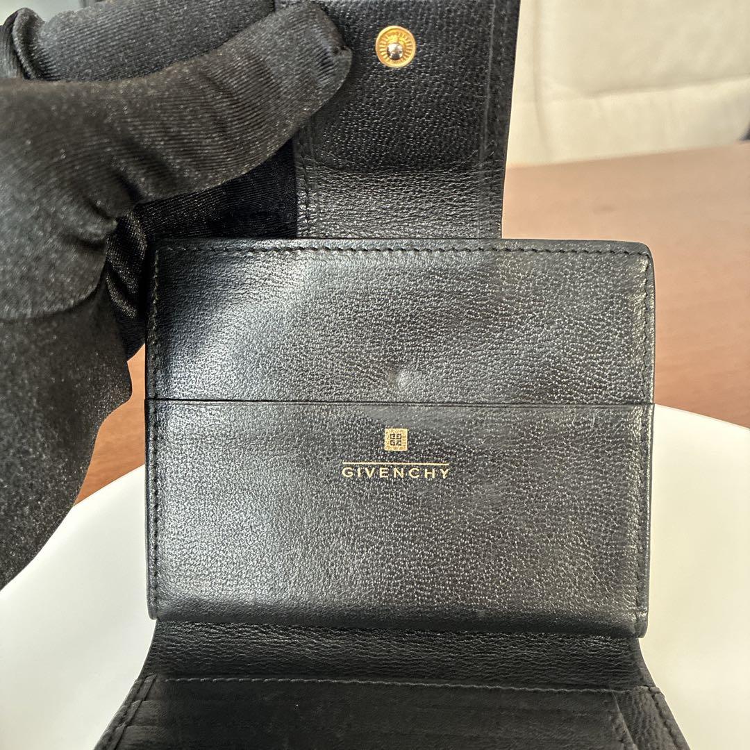 ジバンシー GIVENCHY 二つ折り財布 がま口 コンパクト財布 ブラック 黒