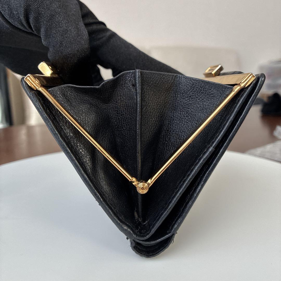 ジバンシー GIVENCHY 二つ折り財布 がま口 コンパクト財布 ブラック 黒