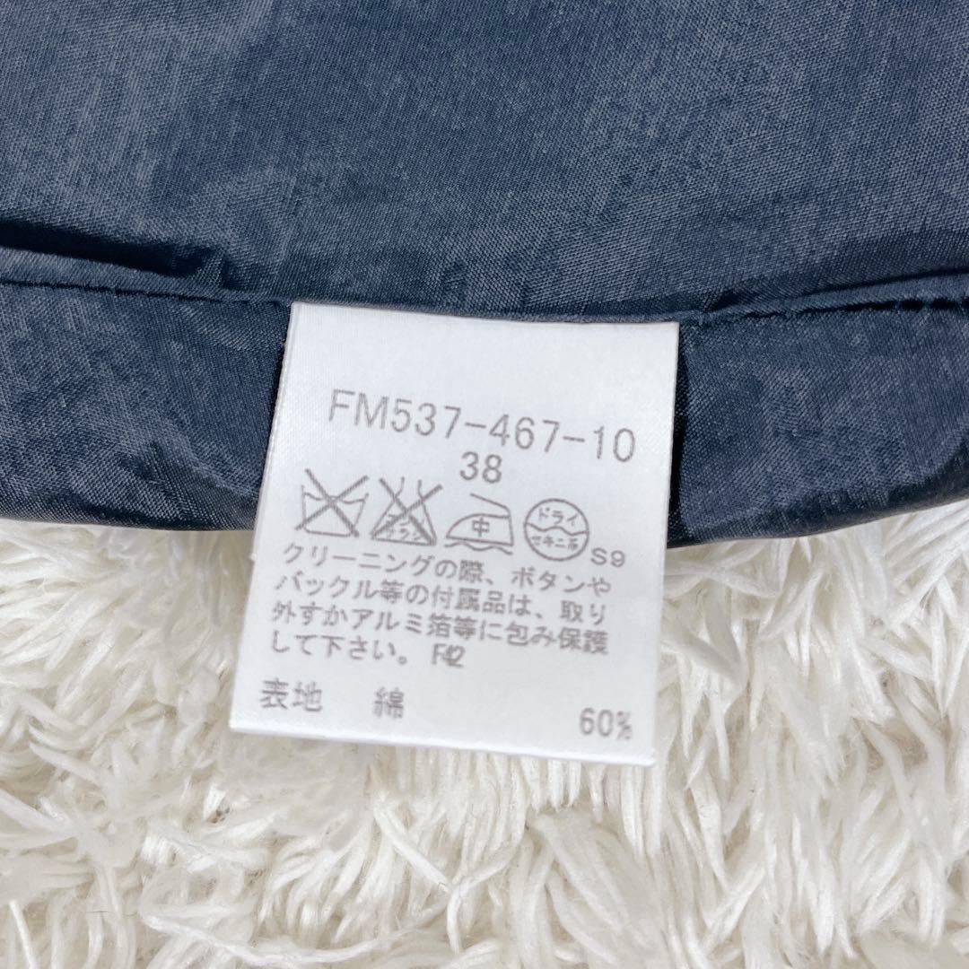 バーバリーブルーレーベル　黒白グレーチェック　膝丈ワンピース　38M