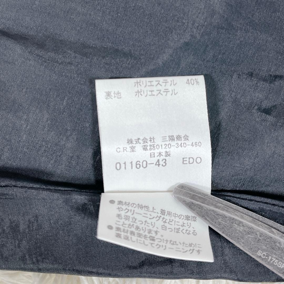 バーバリーブルーレーベル　黒白グレーチェック　膝丈ワンピース　38M