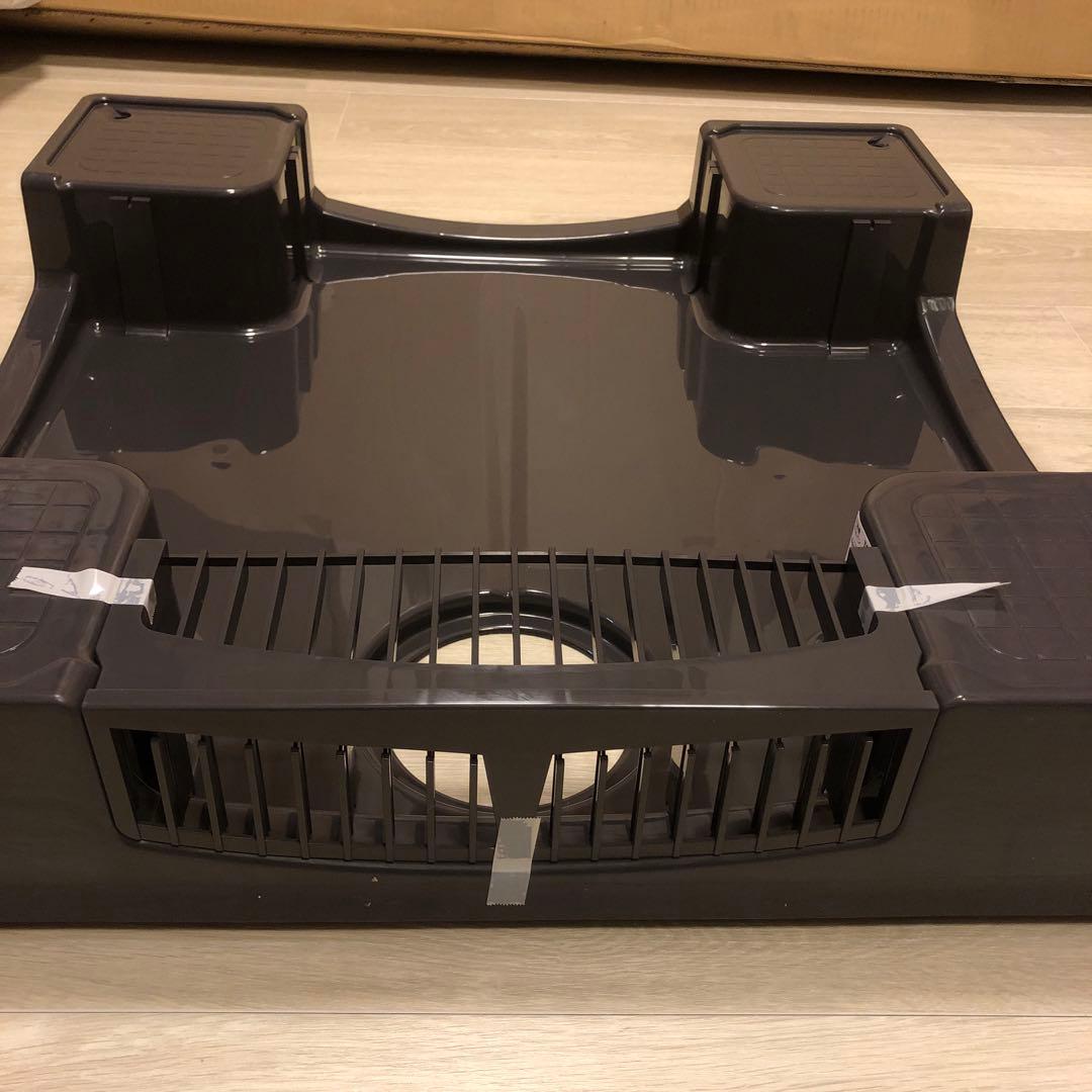 洗濯機　防水パン　ブラック　黒　ドラム　縦型