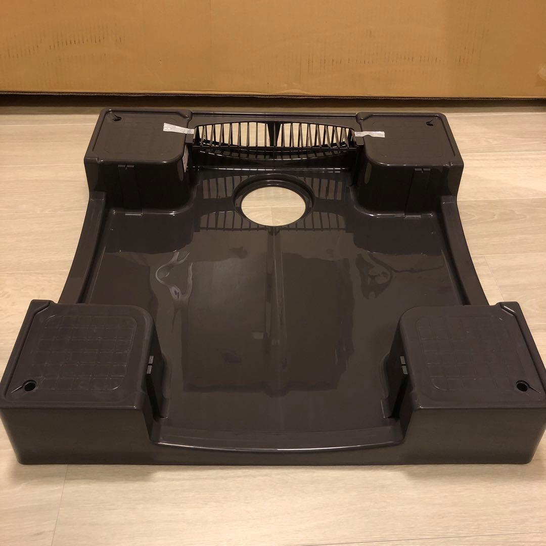 洗濯機　防水パン　ブラック　黒　ドラム　縦型