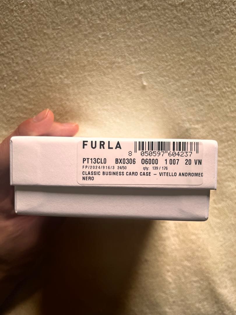 FURLA 黒 レザー 名刺入れ