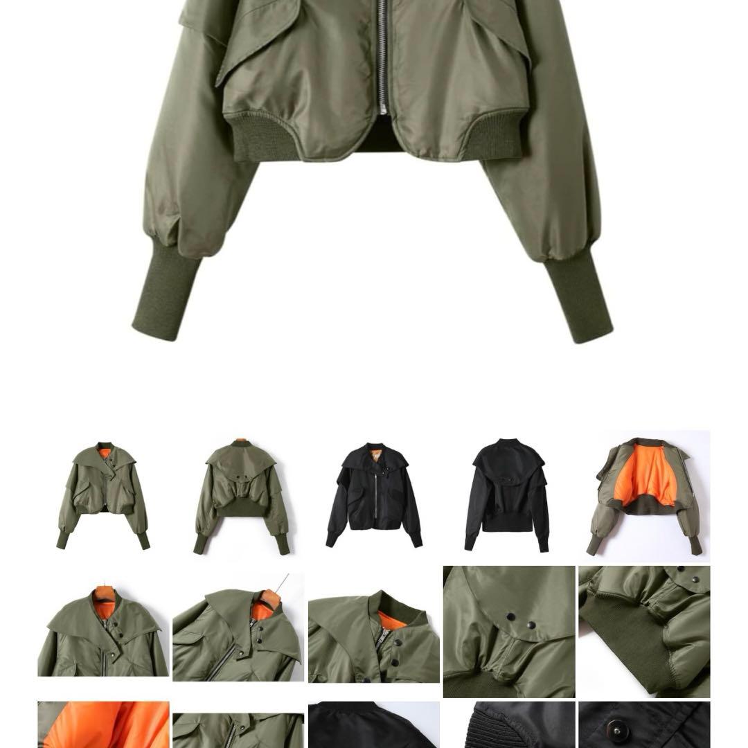美品　襟セーラータイプのミリタリージャケット　ma1