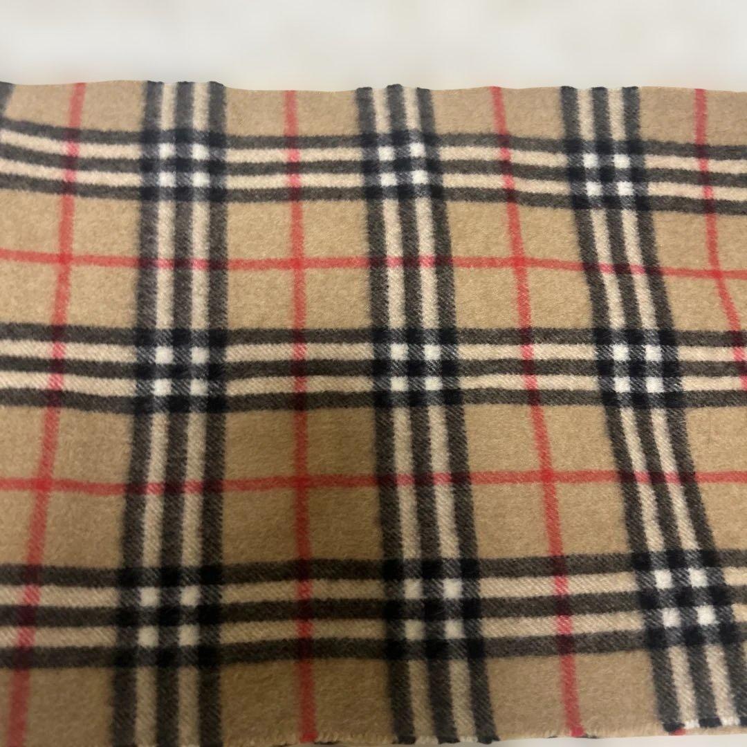 【極美品】　バーバリー　マフラー　カシミヤ100% チェック　ブラウン　ベージュ