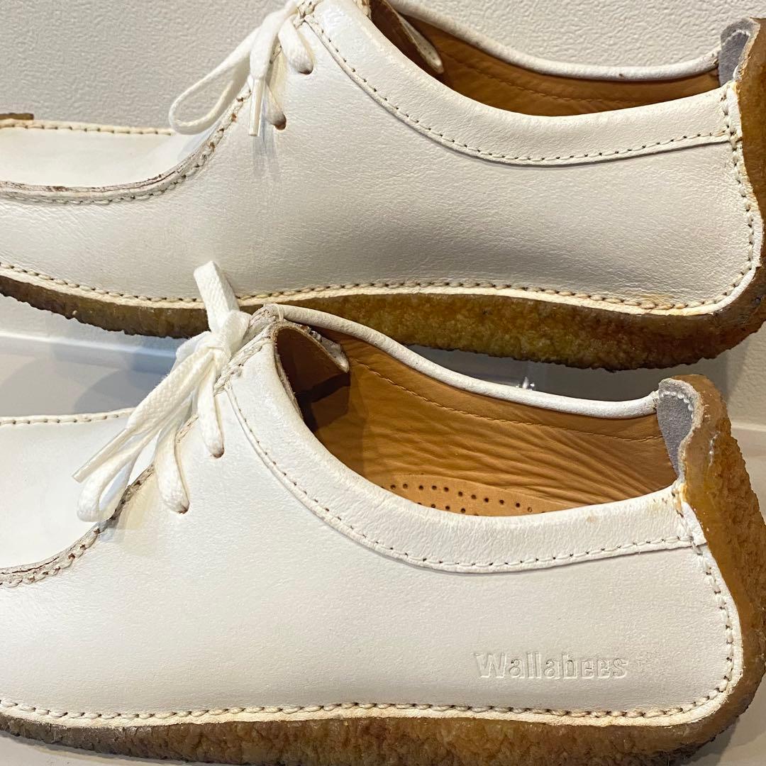 【極美品】Clarks クラークス ナタリー レースアップ レザー 白 25.0