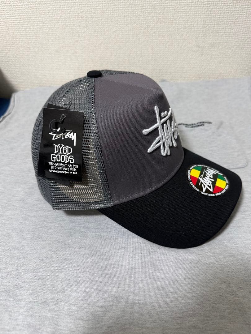 Stussy 9FIFTY SNAPBACK キャップ ブラック/グレー