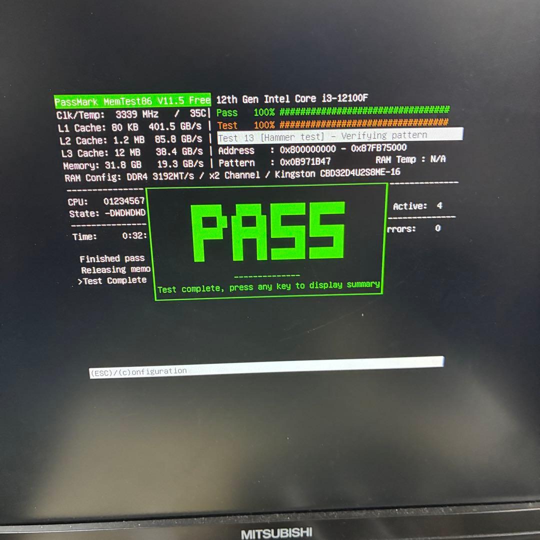 【複数動作確認済み】KingstonDDR4 16GB×2枚 32gb 3200