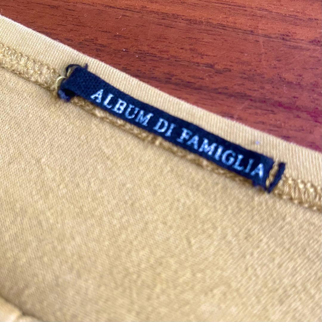 ALBUM DI FAMIGLIA コットン ワンピース マスタードイエロー