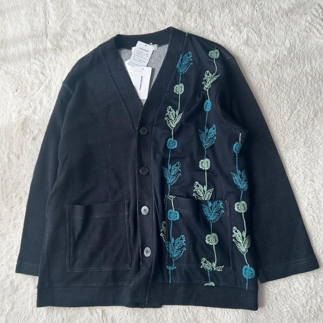 タグ付き✨スーパーハッカ 花柄 刺繍 カーディガン 定価25,300円