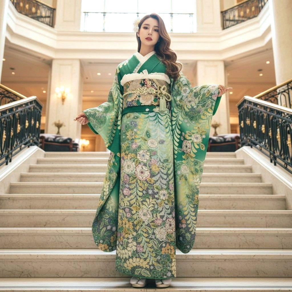 振袖フルセット(8点)・成人式・辻ヶ花・辻が花・花絞り・胴裏正絹・高級手縫い