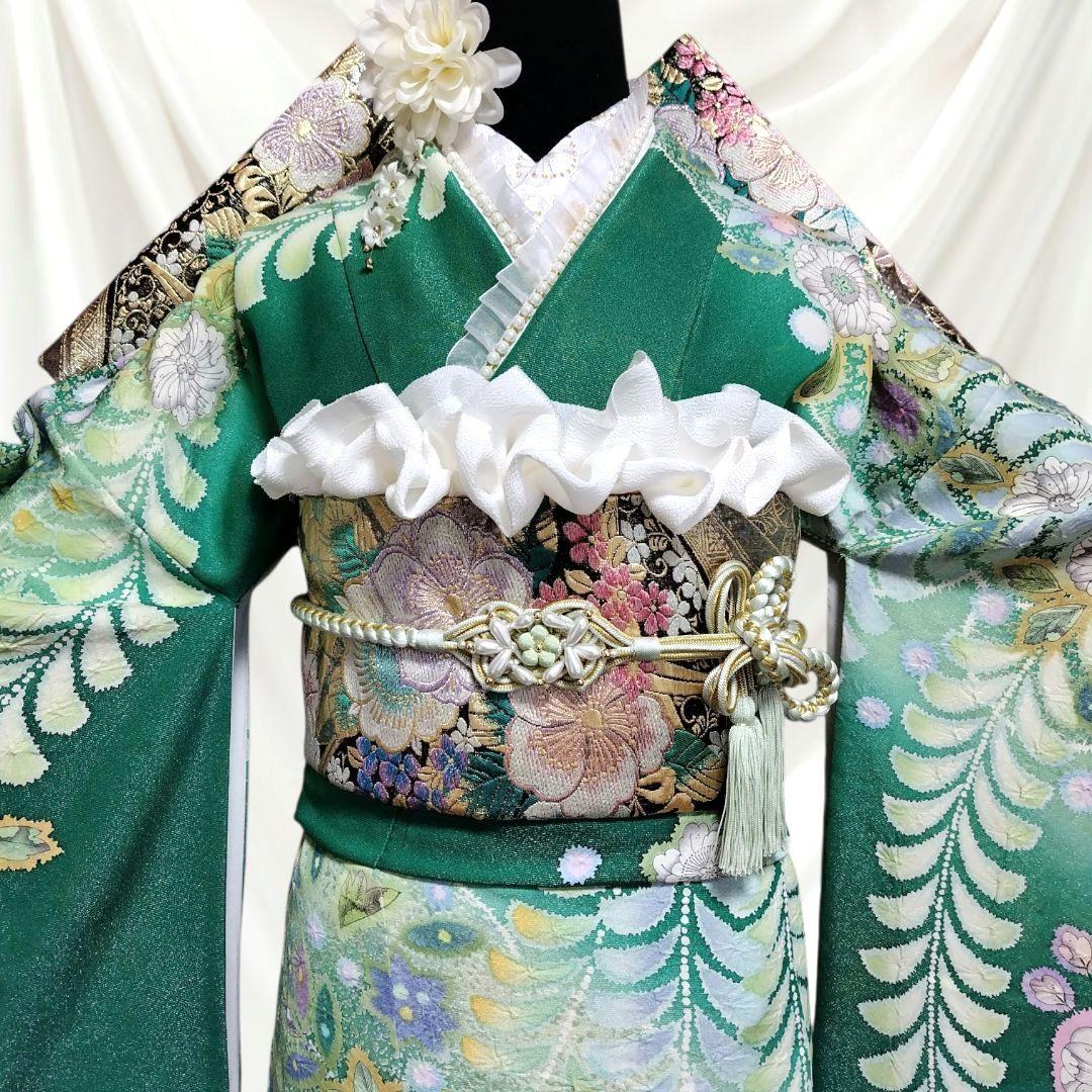 振袖フルセット(8点)・成人式・辻ヶ花・辻が花・花絞り・胴裏正絹・高級手縫い
