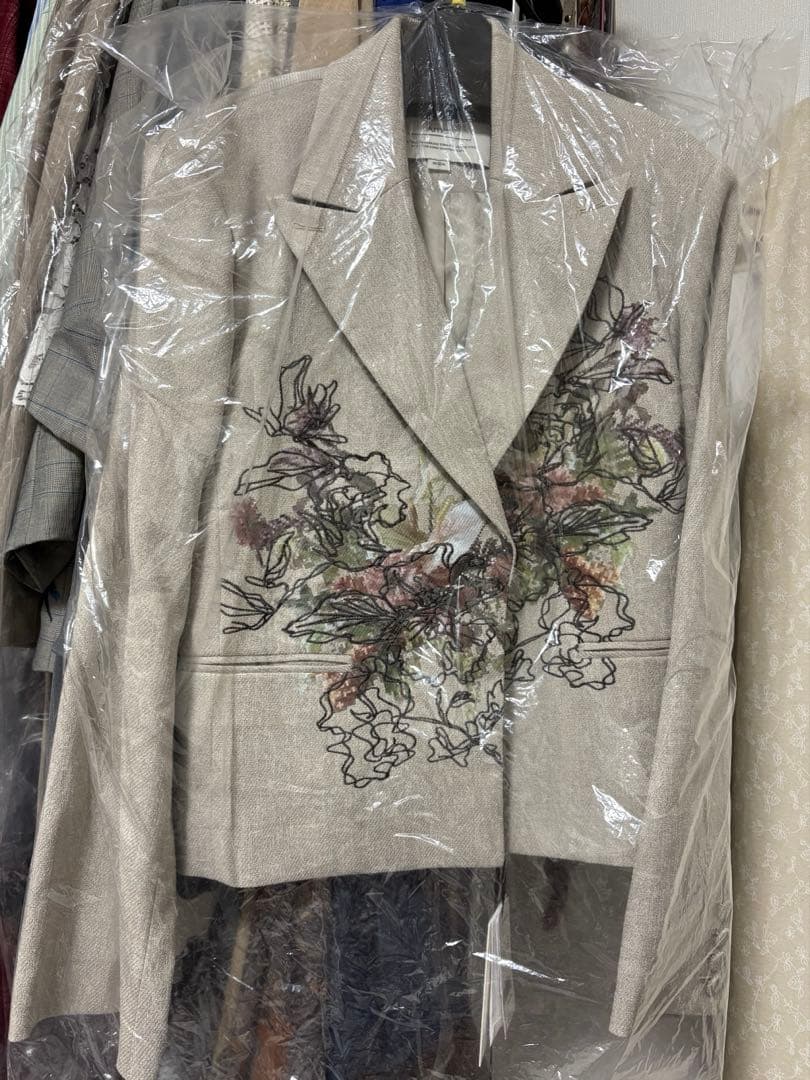 ジャケット・アウター AMERI PIXEL FLOWER PRINT SHORT JACKET