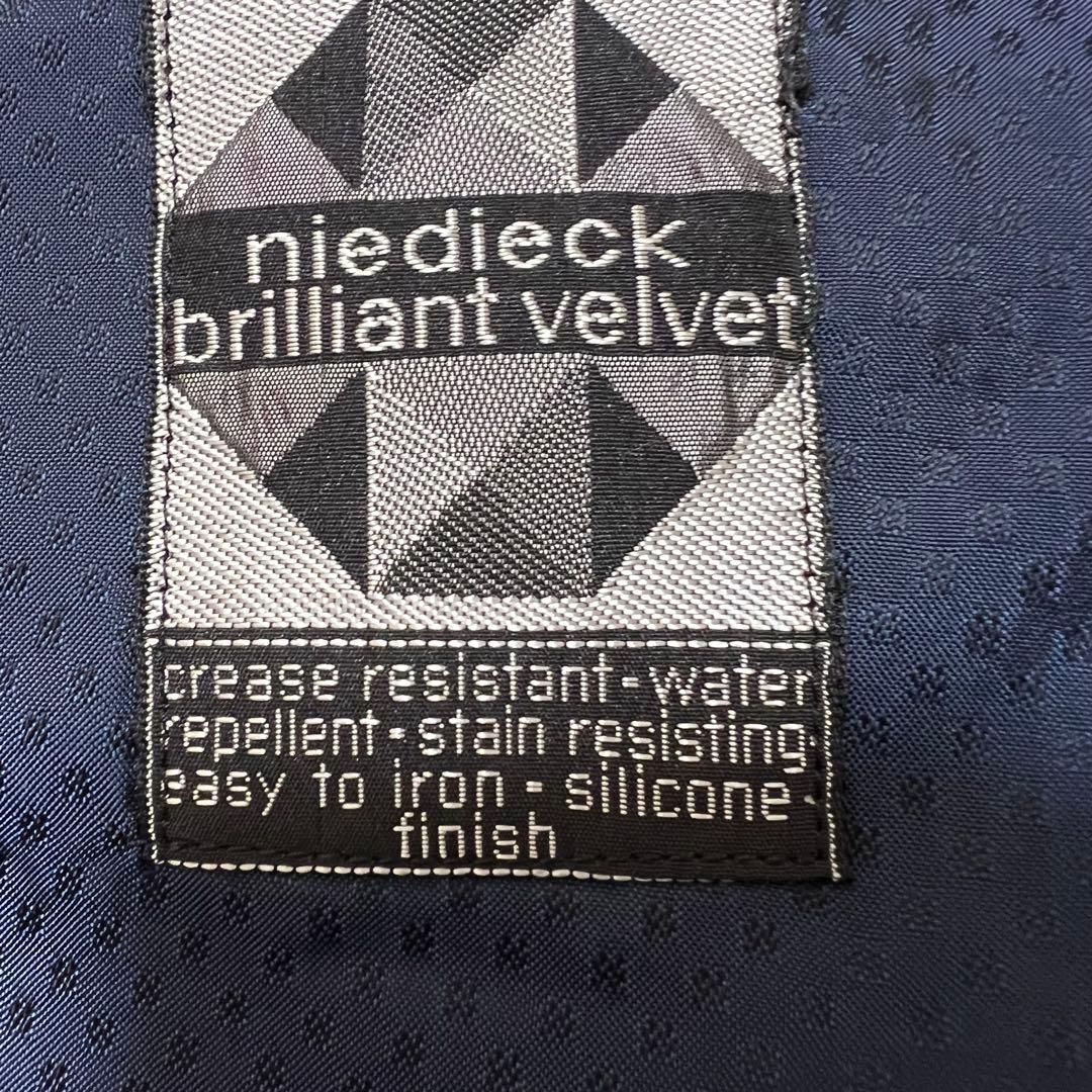 極美品　NIEDIECK 高級ベルベット テーラードジャケット 紺　コーデュロイ