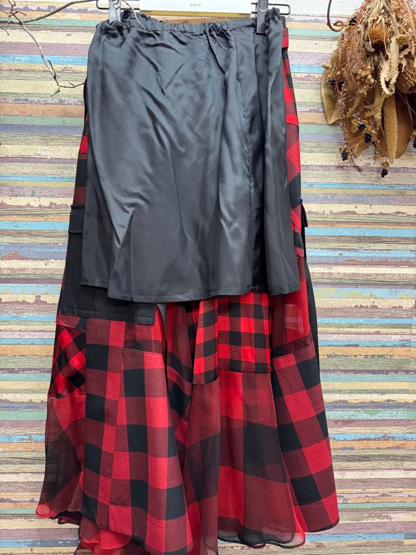 sacai サカイ チェックスカート