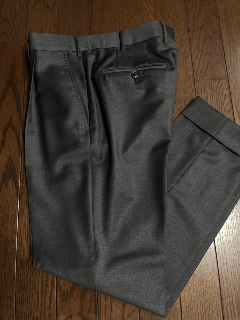 凄!!新品未使用■ZEGNA テーラードスーツ チャコールグレー