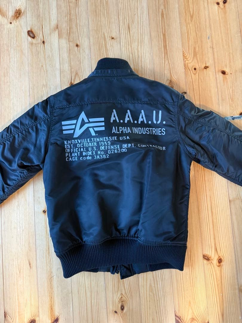 ALPHA INDUSTRIES フライトジャケット S ブラック