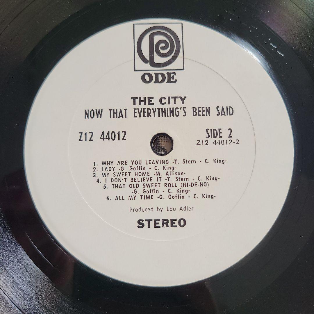 【ＵＳ盤モノクロジャケ】ＴＨＥ ＣＩＴＹ　アナログ・レコード