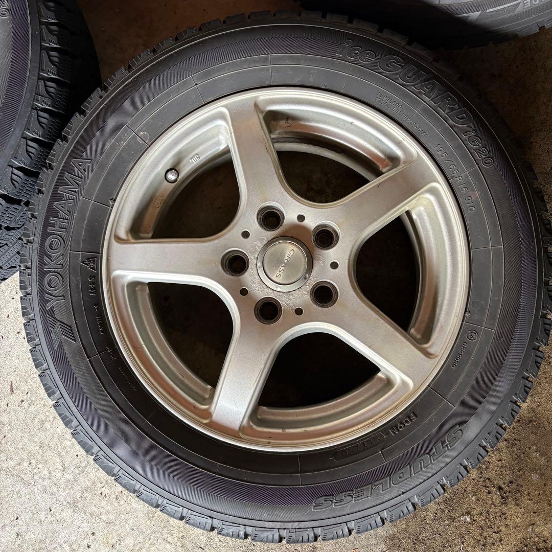 195/65R15 6J インセット53 アルミホイールセットおまけスタッドレス