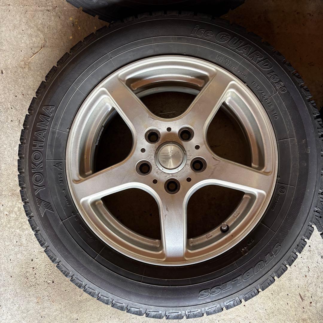 195/65R15 6J インセット53 アルミホイールセットおまけスタッドレス