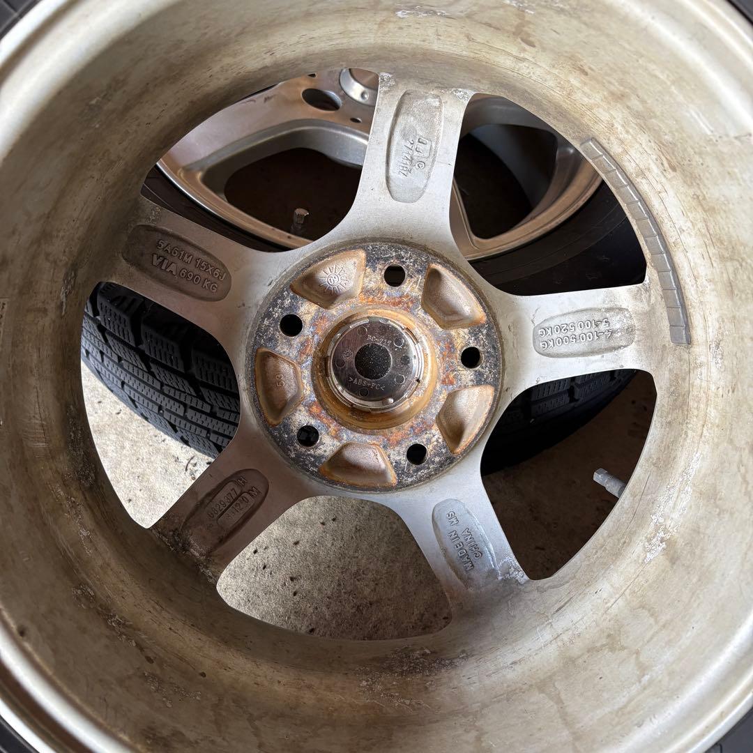 195/65R15 6J インセット53 アルミホイールセットおまけスタッドレス