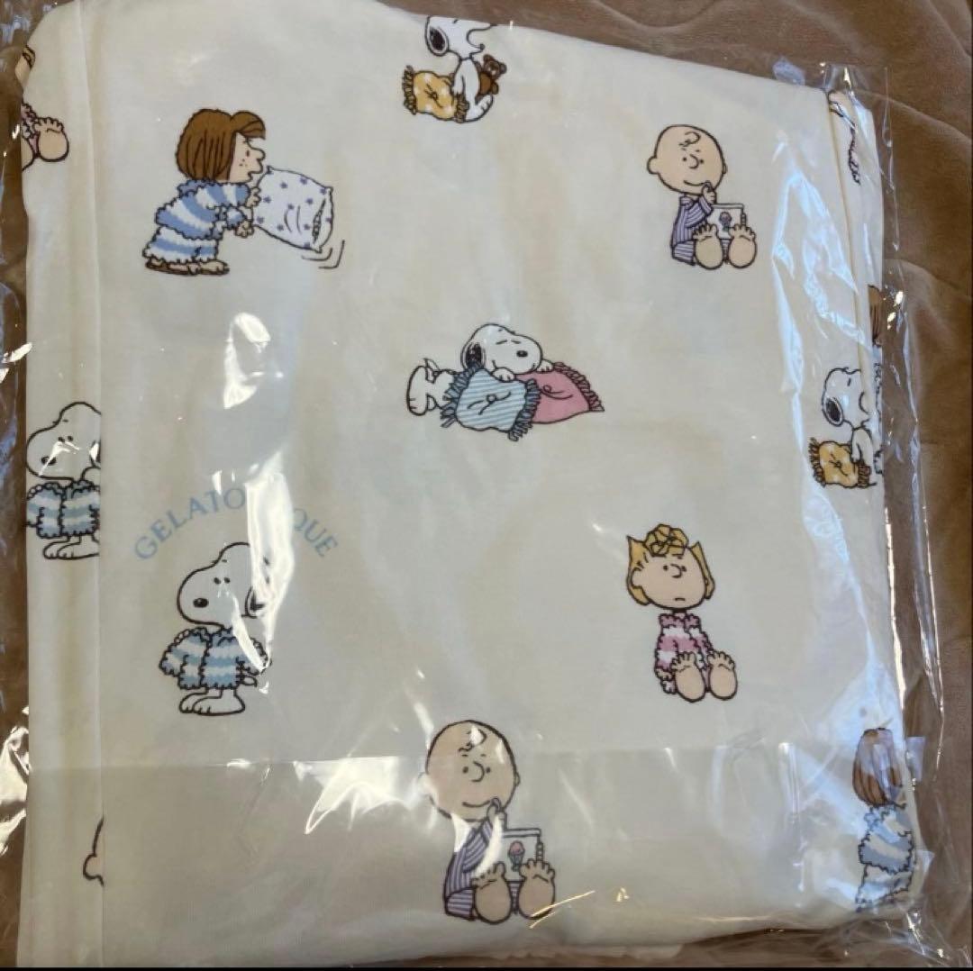 ジェラートピケ PEANUTS オリジナルアート 総柄ロングパンツ　スヌーピー