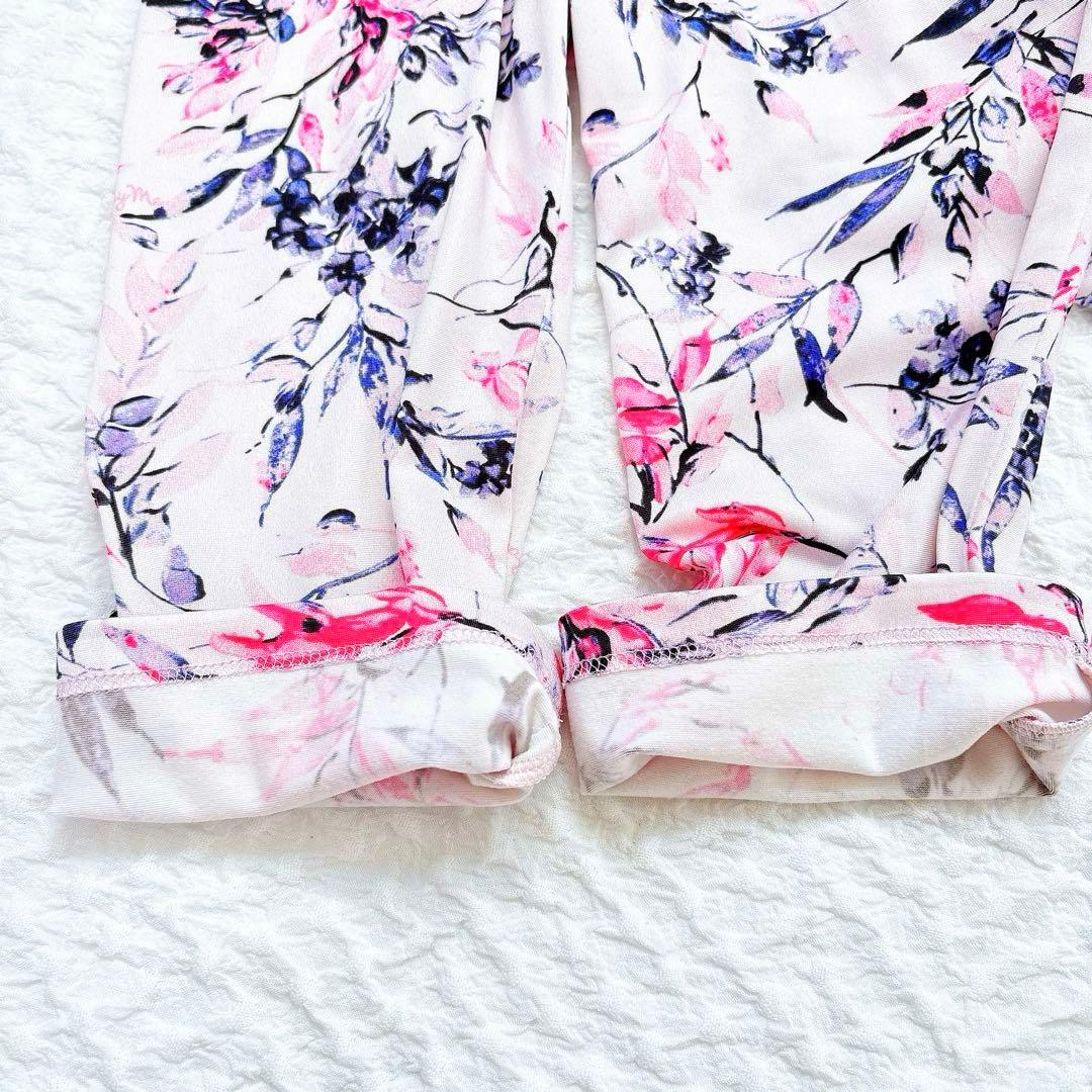 美品✨定価4.8万kay me ピンクラベンダー　カシュクールワンピース　花柄