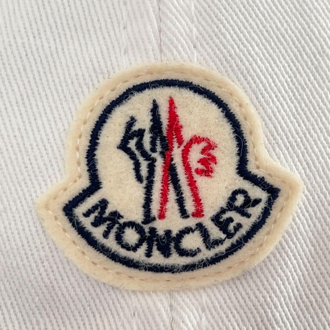 美品 MONCLER モンクレール ベースボールキャップ ユニセックス 白