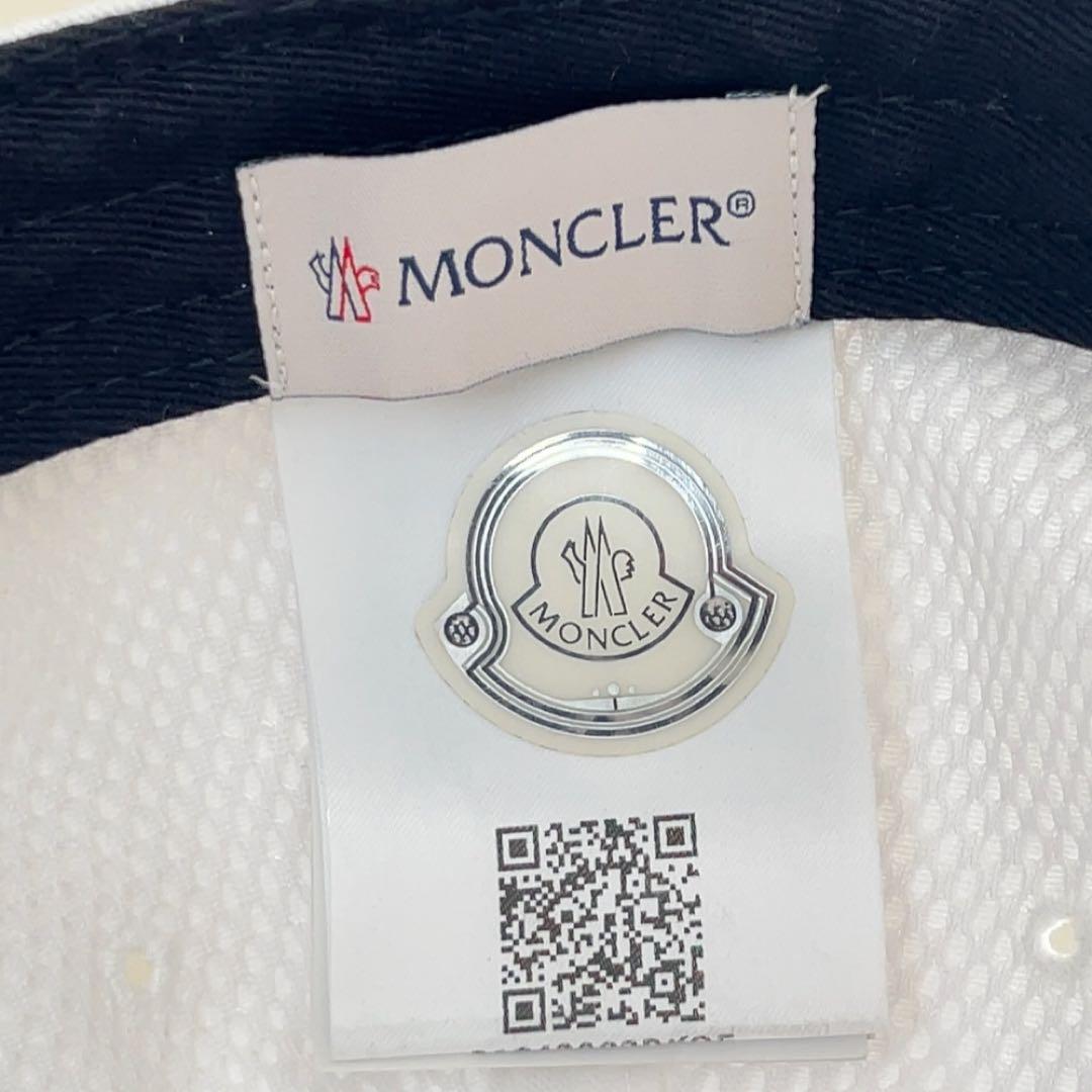 美品 MONCLER モンクレール ベースボールキャップ ユニセックス 白