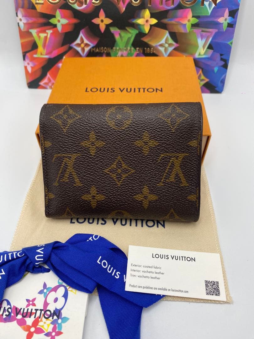 ルイヴィトン　ヴィクトリーヌ　モノグラム　三つ折り財布