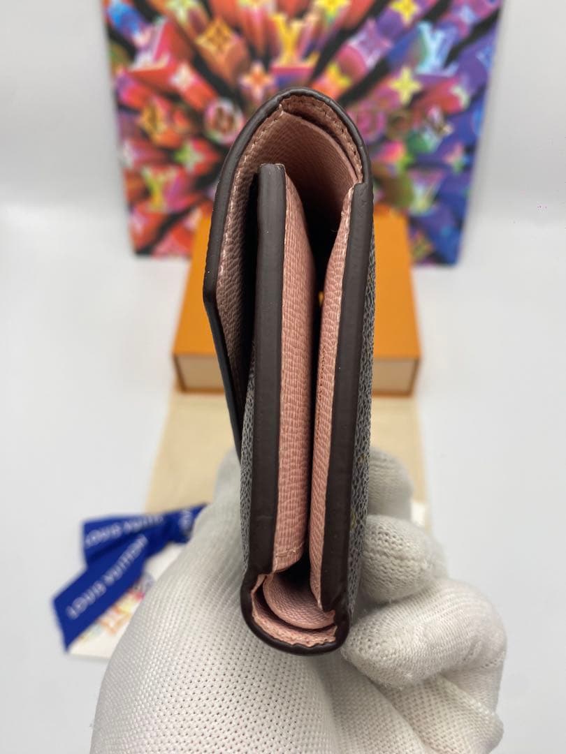 ルイヴィトン　ヴィクトリーヌ　モノグラム　三つ折り財布