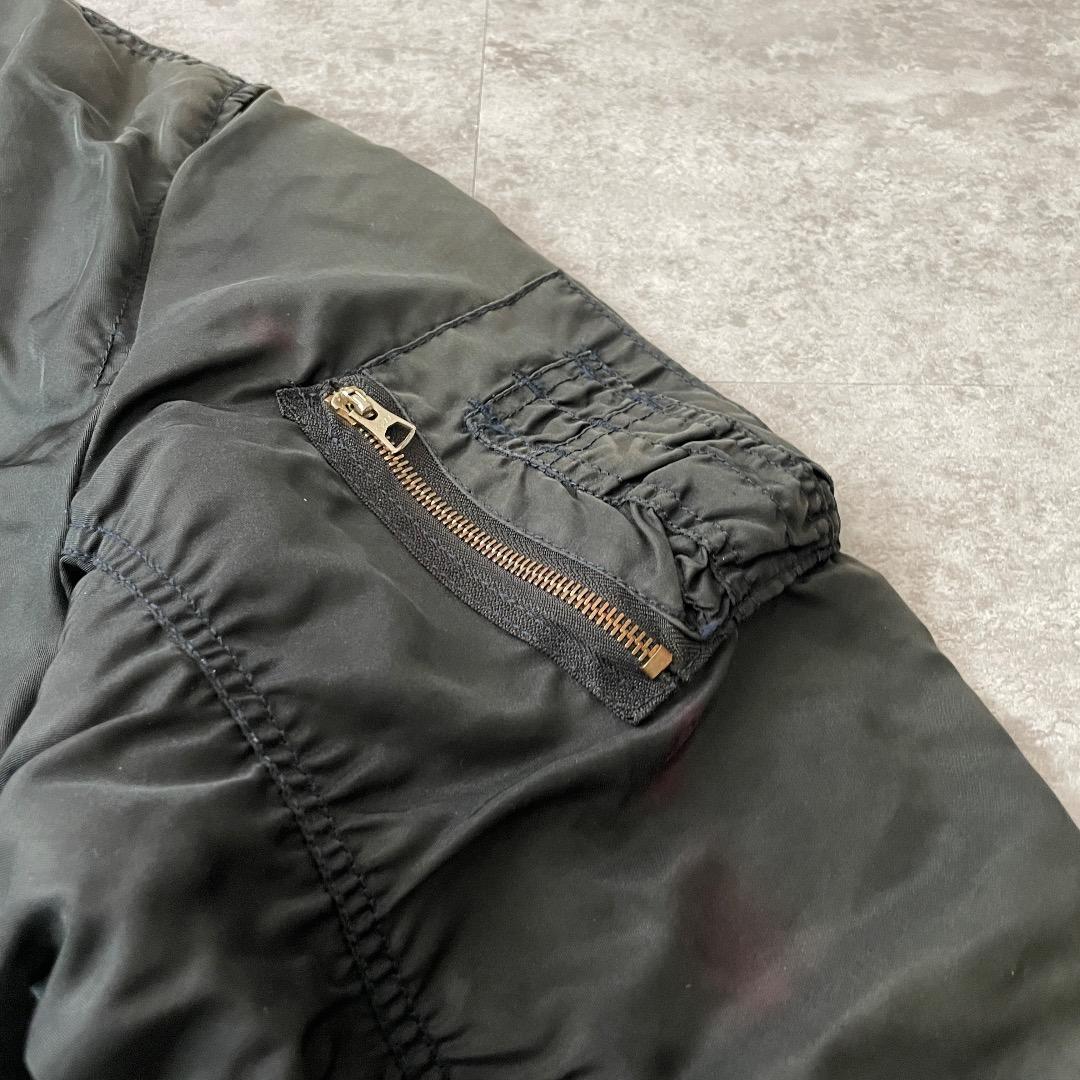 90s アメリカ軍 民間品 Black MA1 ideal ジッパー