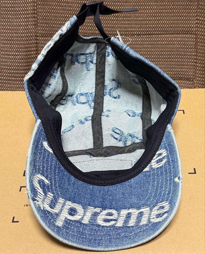 A*A様 Supreme デニムキャンプキャップ ロゴ刺繍 新品未使用