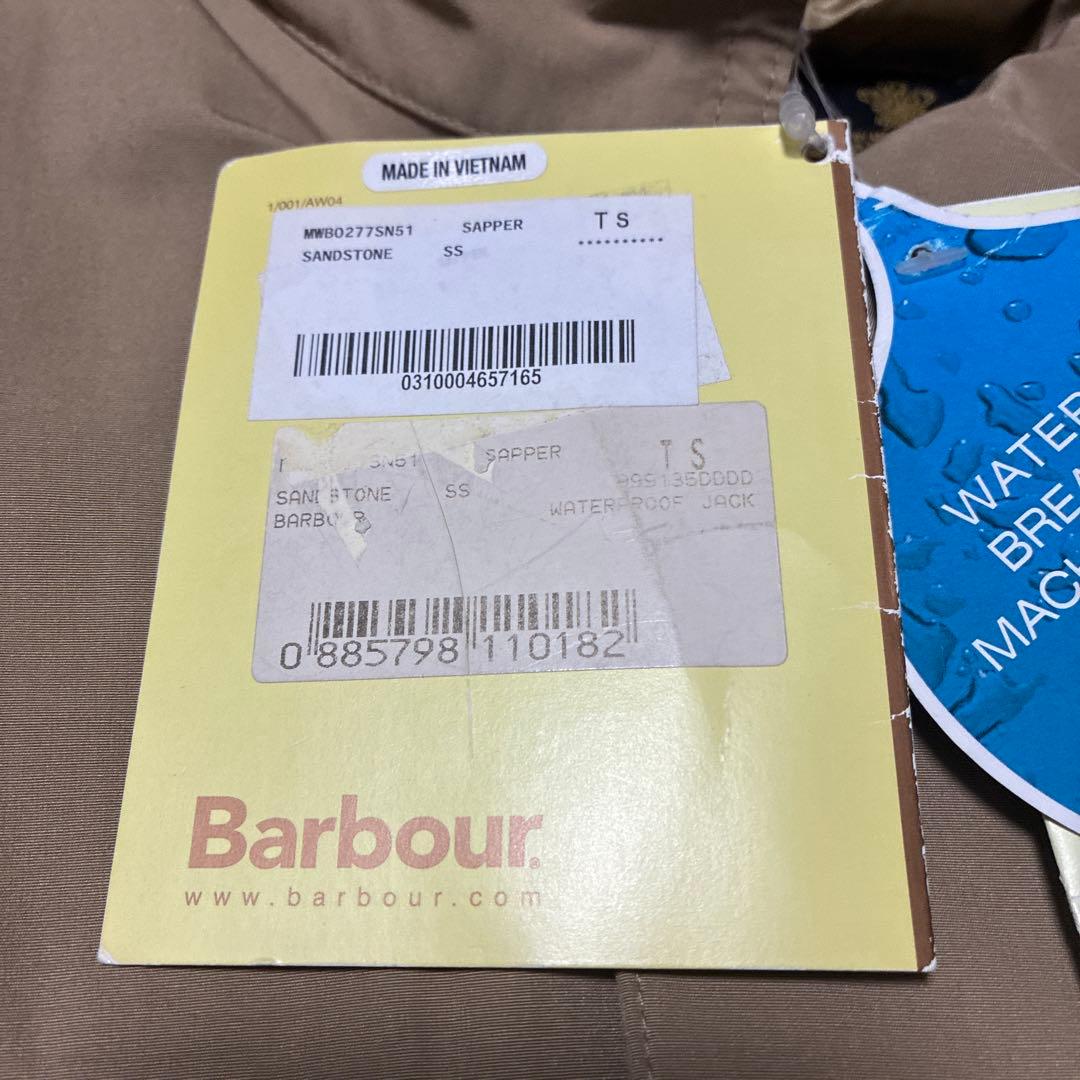 新品 未使用 Barbour バブアー SAPPER サッパー ジャケット S