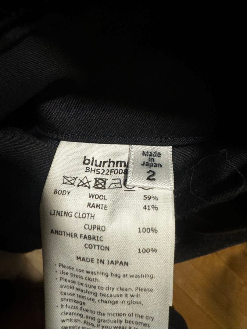 ジャケット・アウター blurhms Wool Ramie Motorcycle Coat/2