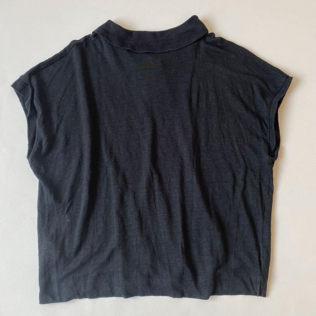 【美品】マーガレットハウエル　ポロシャツ　LINEN STRIPE JERSEY