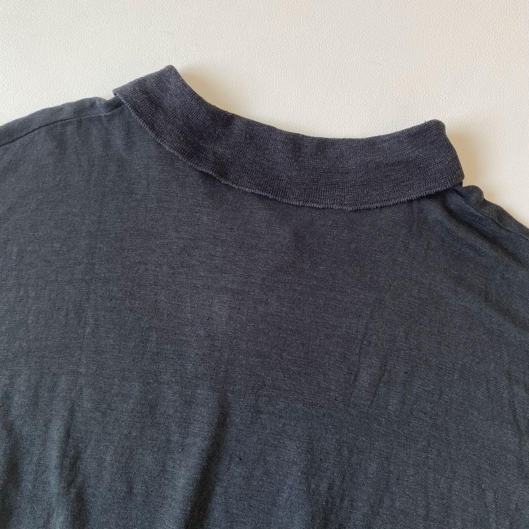 【美品】マーガレットハウエル　ポロシャツ　LINEN STRIPE JERSEY