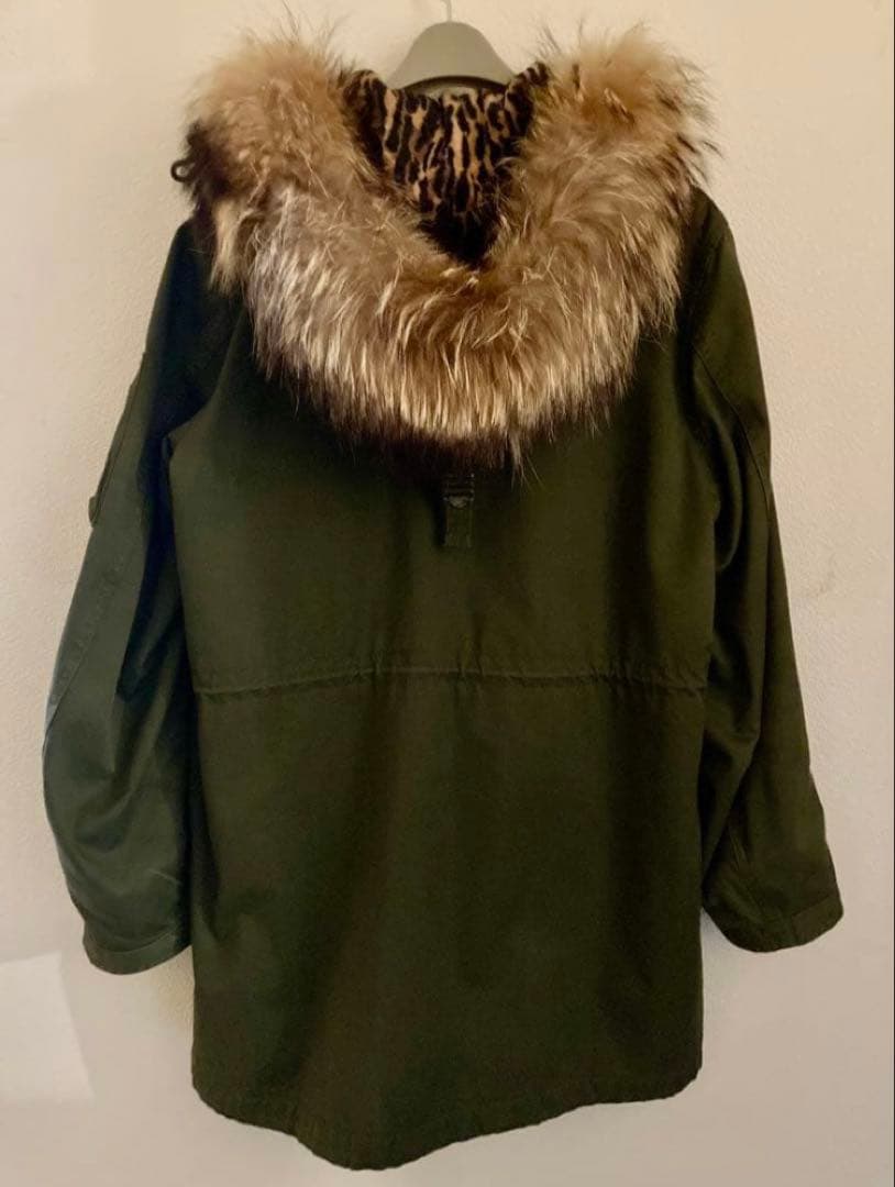 WACKO MARIA ラクーンファー レオパード　モッズコート★おまけ付き