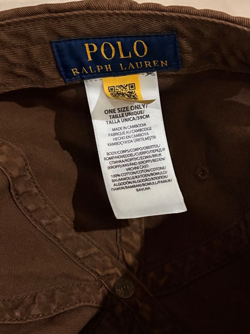 POLO ralph laurenラルフローレン　茶　ブラウンキャップ