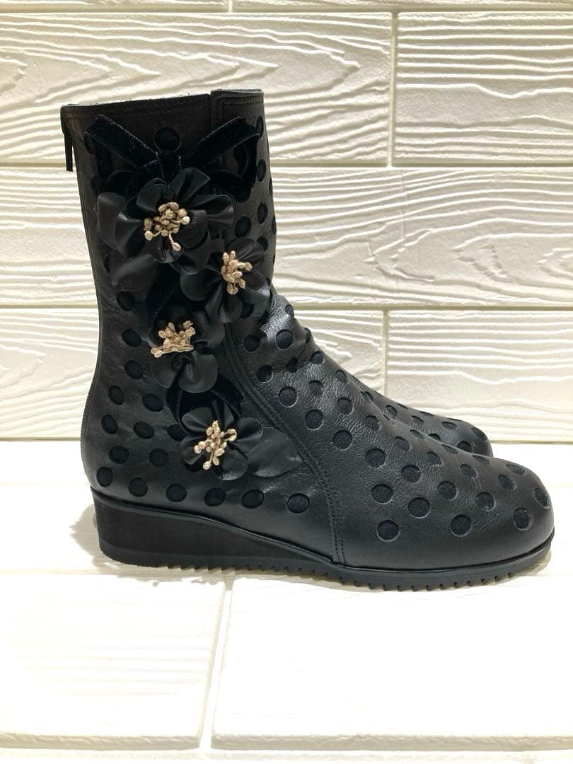未使用⭐︎ZELU ⭐︎本革ショートブーツ ⭐︎ブラック⭐︎さえらベルパーチ好きの方へ