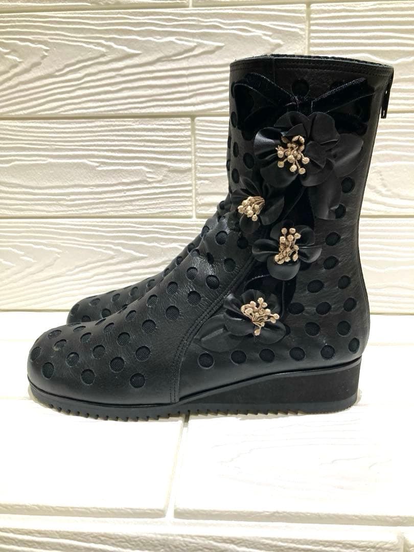 未使用⭐︎ZELU ⭐︎本革ショートブーツ ⭐︎ブラック⭐︎さえらベルパーチ好きの方へ