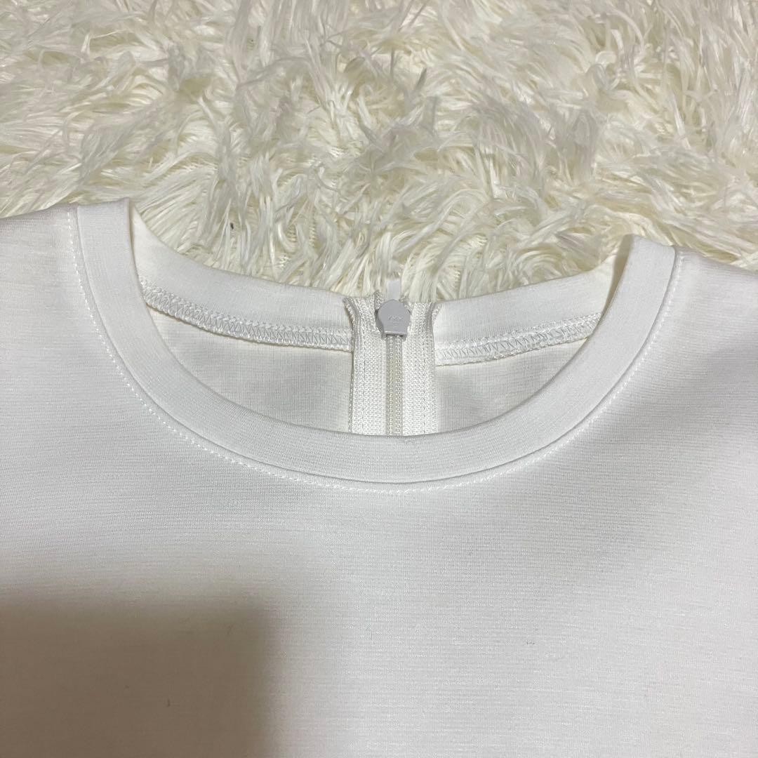 美品 ボーダーズアットバルコニー SHIRT GATHERED TEE 36 白