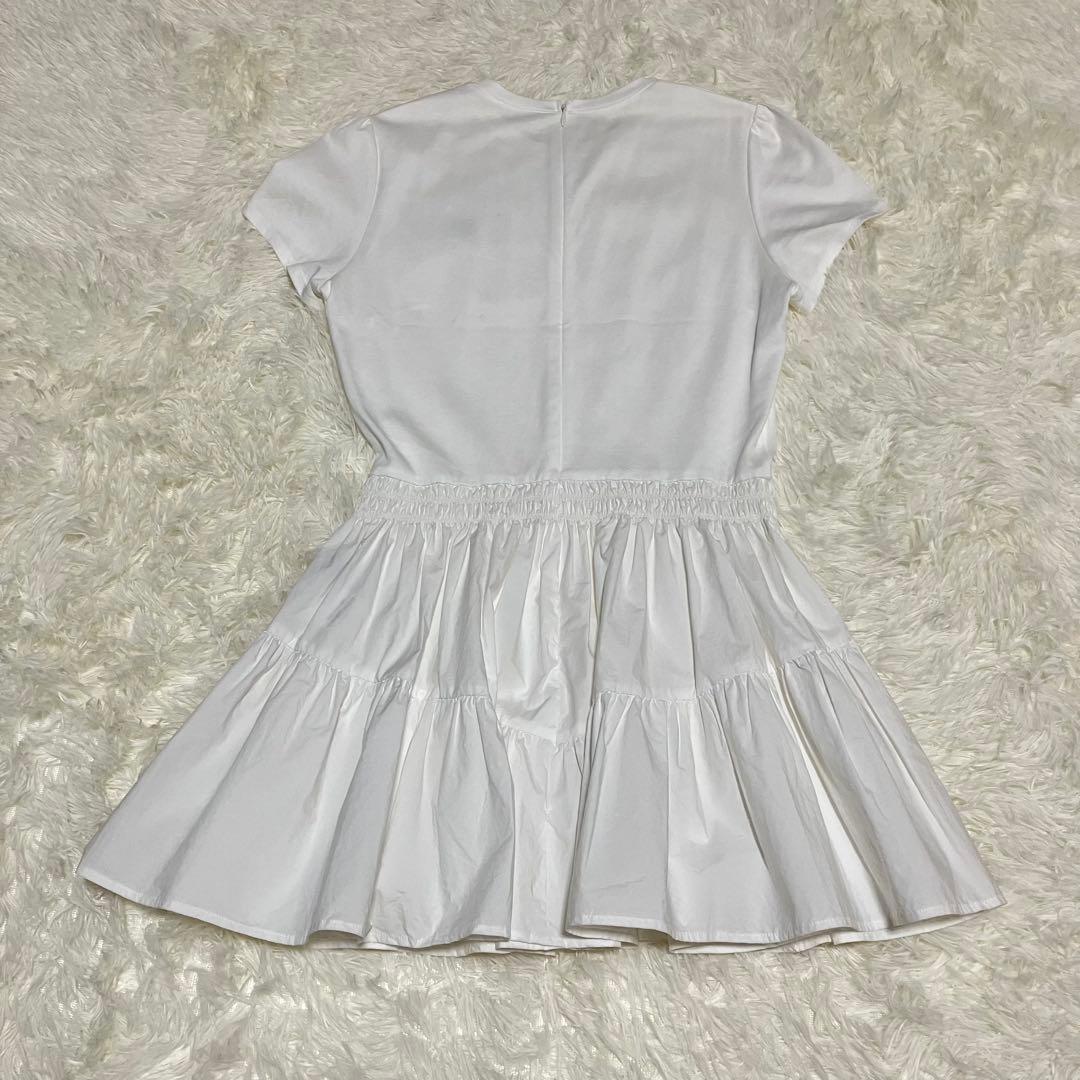 美品 ボーダーズアットバルコニー SHIRT GATHERED TEE 36 白